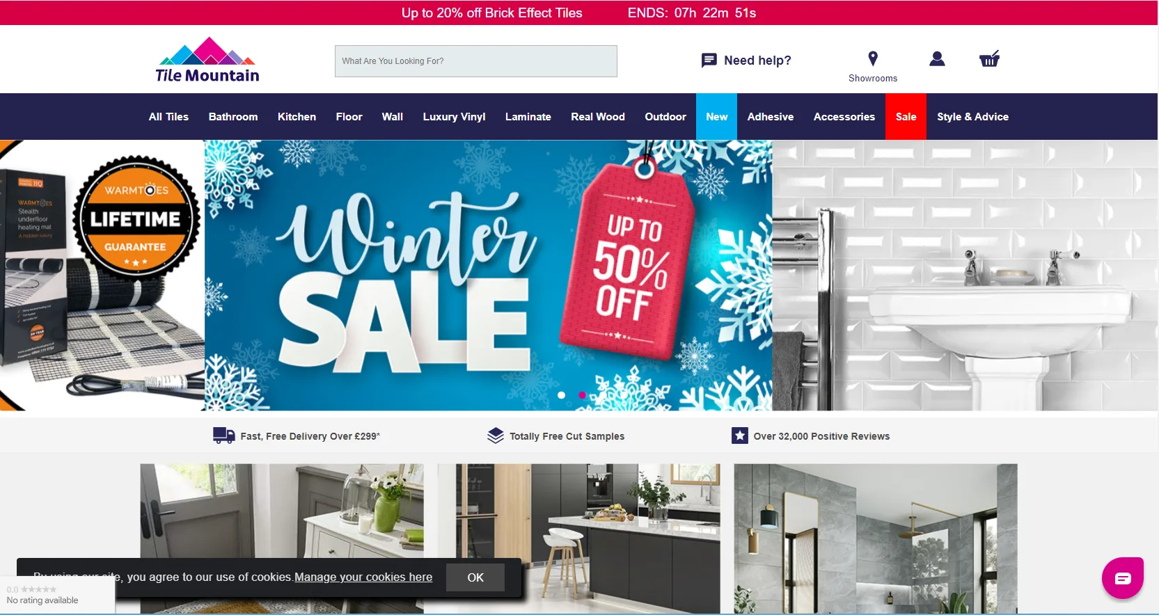 Tile Mountain website homepage