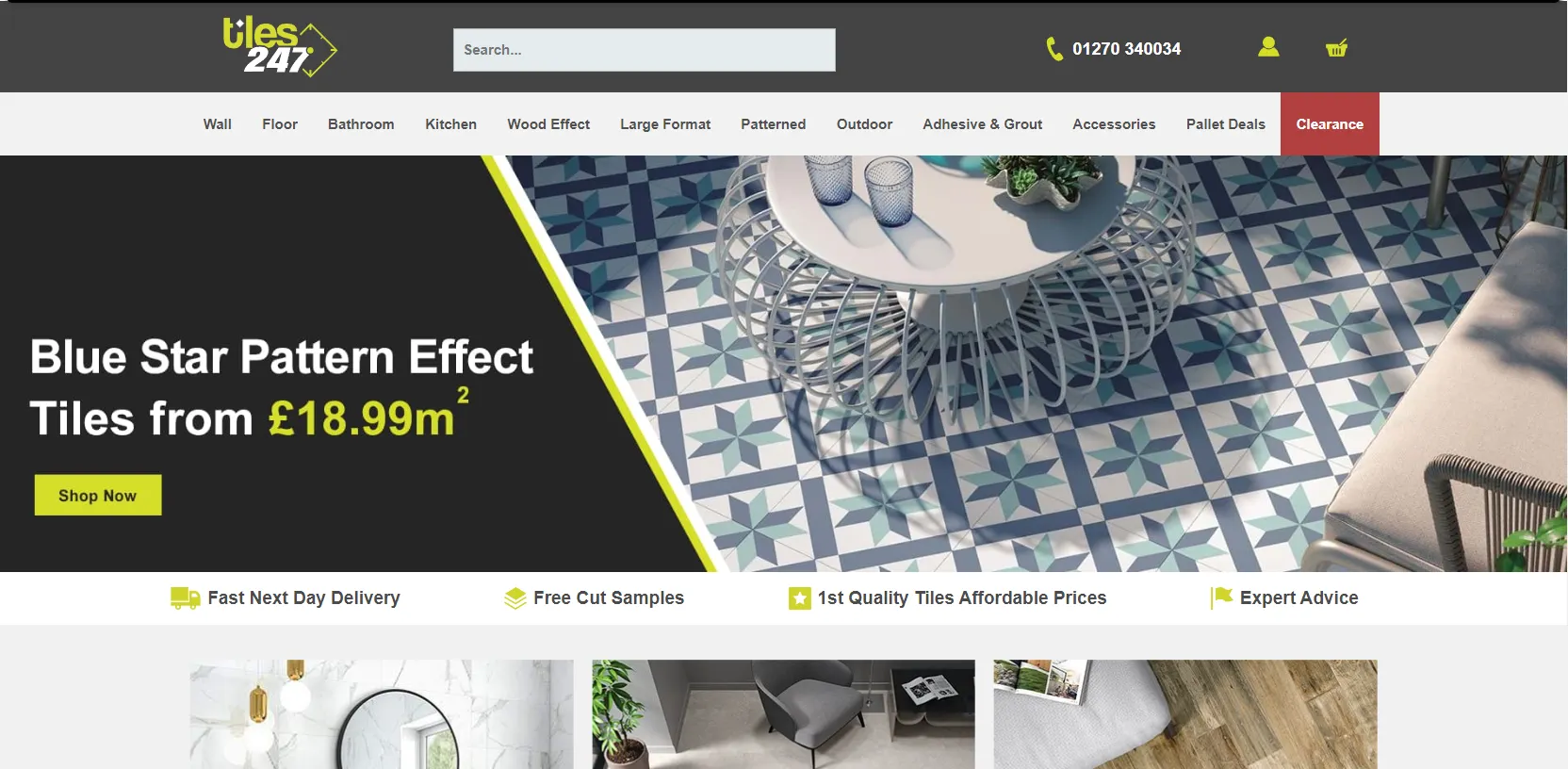 Tiles247 website homepage